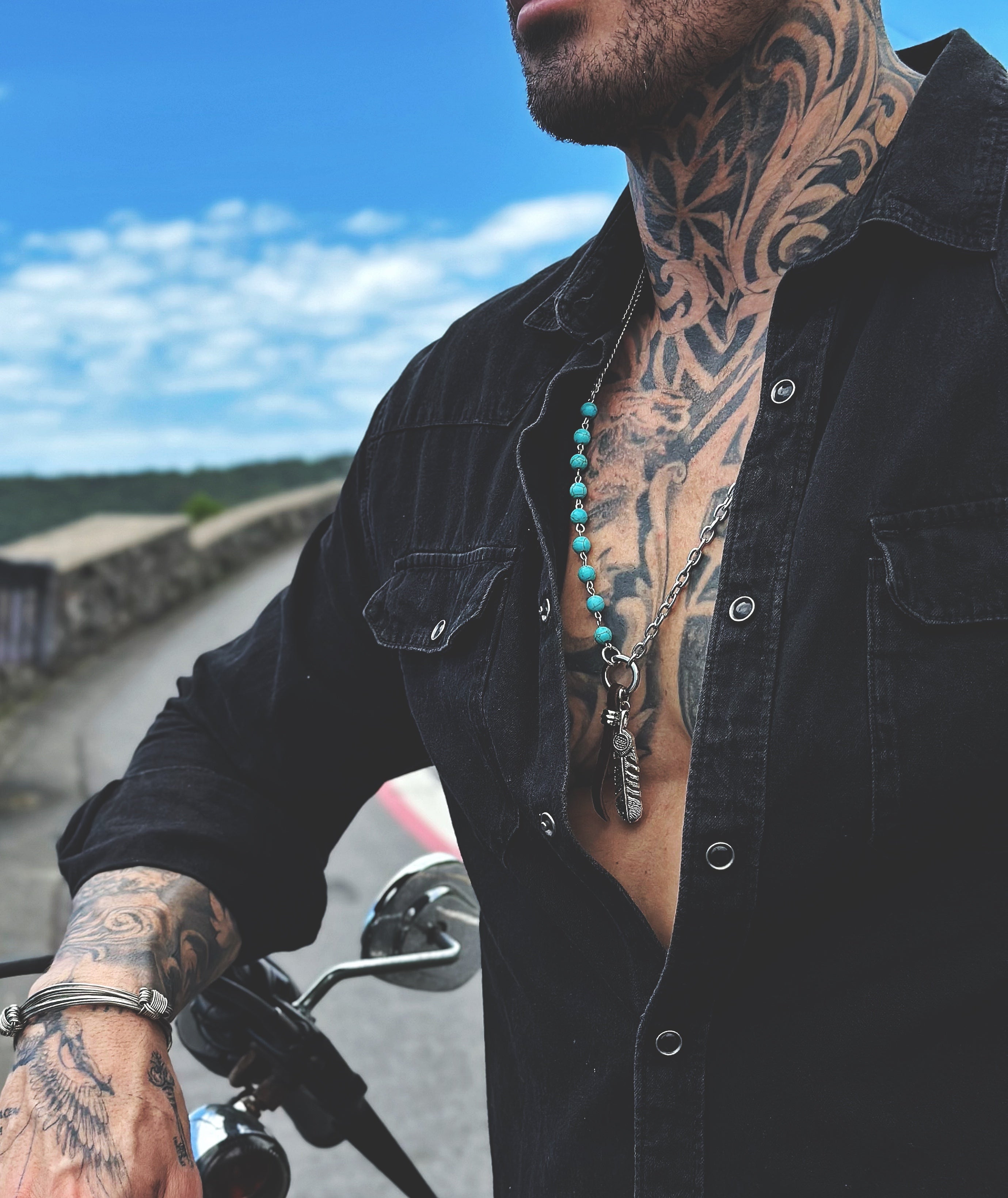 COLAR OPERA TURQUESA