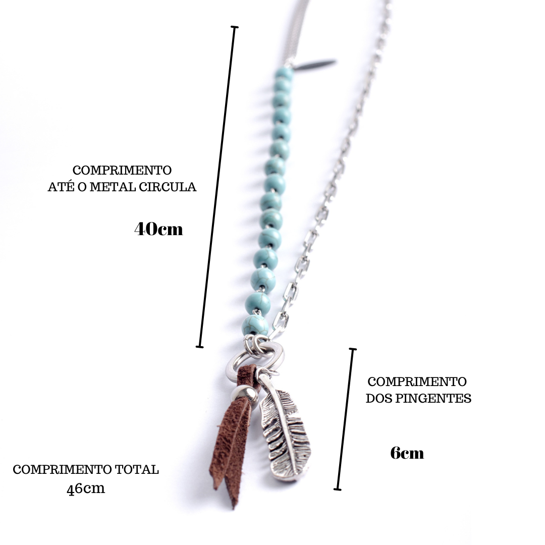 COLAR OPERA TURQUESA