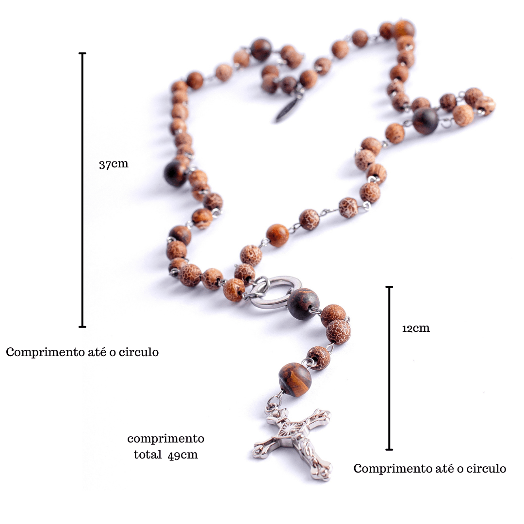 TERÇO AGATA TIBETANA