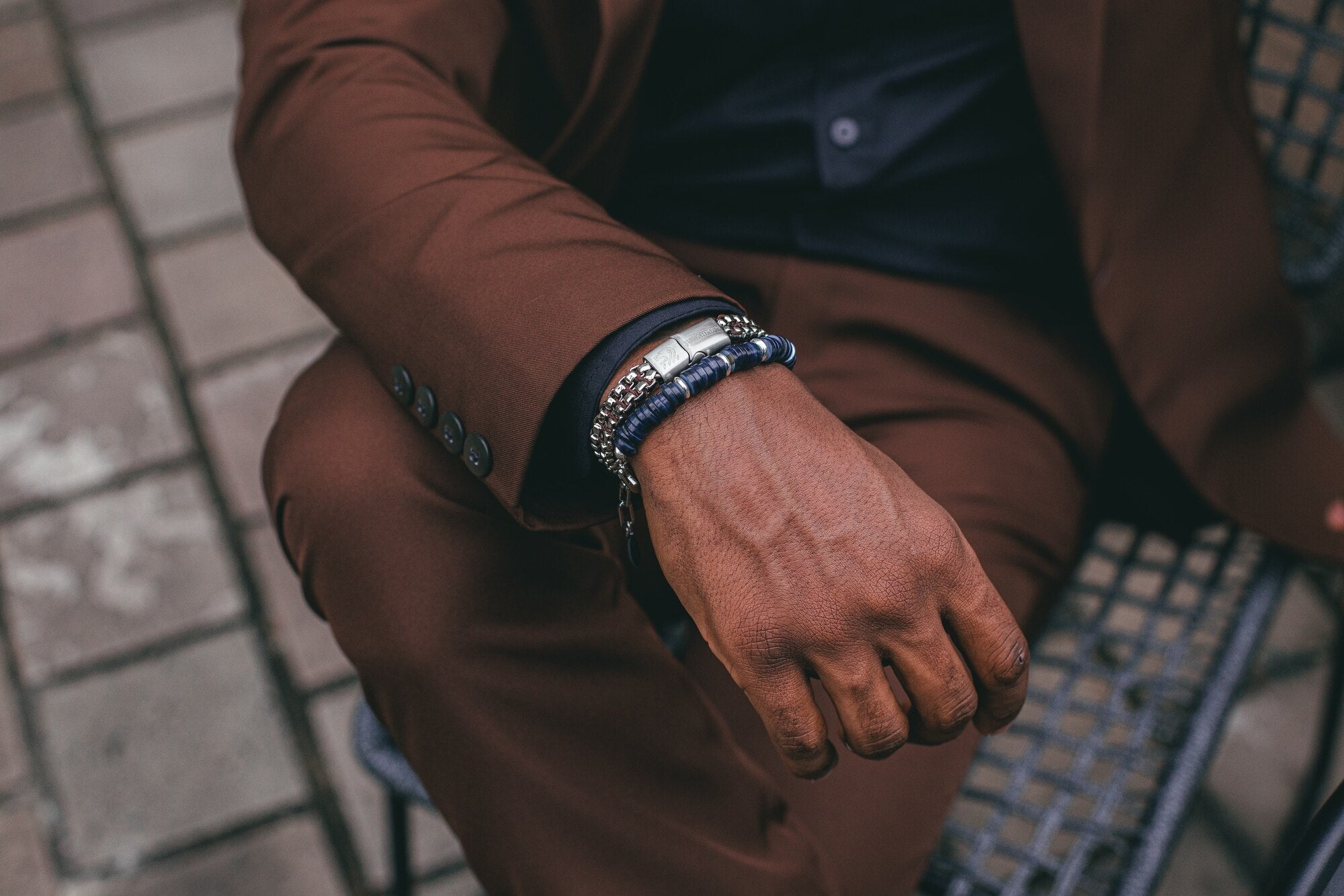 PULSEIRA MADRE PÉROLA AZUL PETRÓLEO